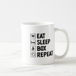 Caneca De Café Eat Sleep Box Repetir Atleta de Força Esportiva Bo