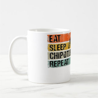Caneca De Café Eat Sleep Chipotle Repeat Funny Chipotle Pepper