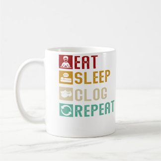 Caneca De Café Eat Sleep Clog Repeat Funny Clogging Dancing Girls