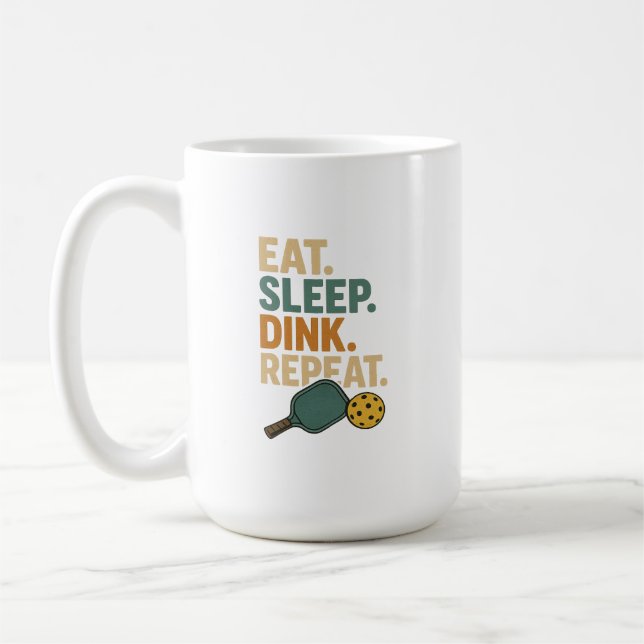 Caneca De Café Eat. Sleep. Dink. Repeat.  (Esquerda)