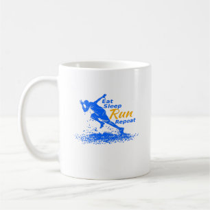 Caneca De Café Eat Sleep Executar Repetir Presente para Jogadores
