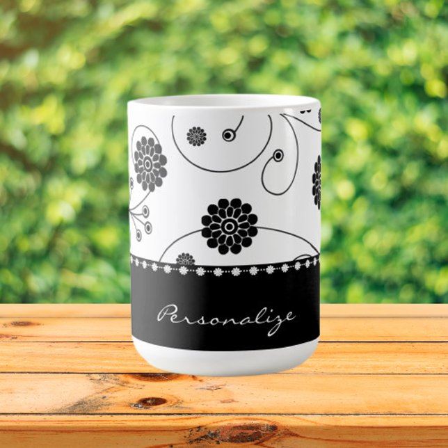 Caneca De Café Ebony Bloom Coffee Mug (Ebony Bloom Banner Coffee Mug)