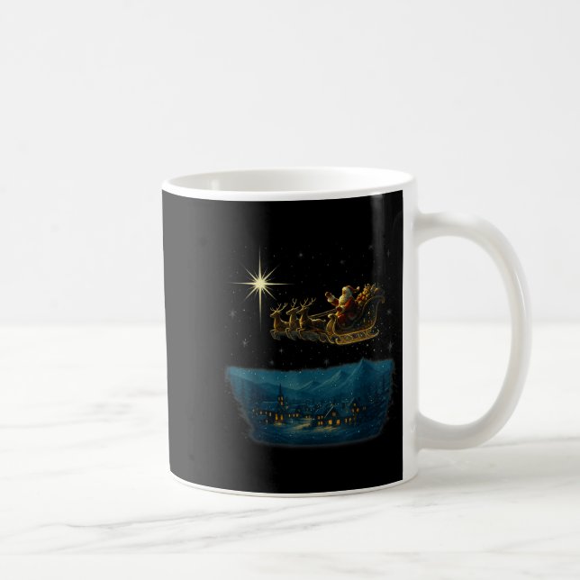 Caneca De Café Ec Santa Sleigh With And Stars  (Direita)