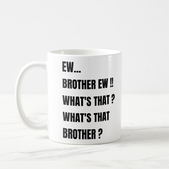 Caneca De Café Eca, irmão, eca, o que é isso? meme (Esquerda)