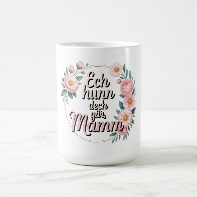 Caneca De Café Ech hunn dech gär, Mamm (Centro)