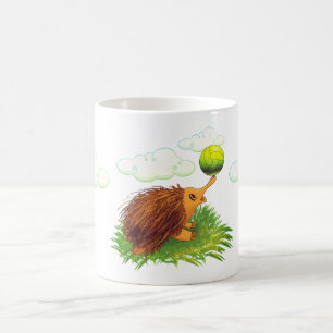 Caneca De Café echidna bonito dos desenhos animados