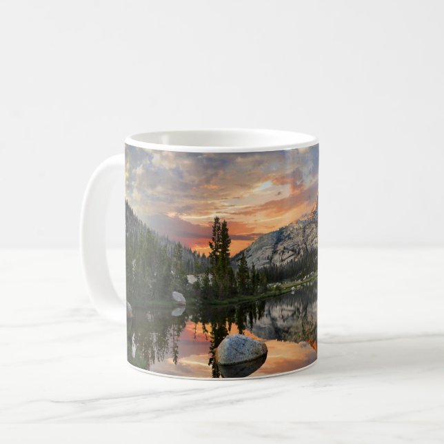 Caneca De Café Echo Peaks Sunset do Lago Echo - Yosemite (Frente Esquerda)