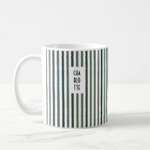 Caneca De Café Echo Trails Nome Personalizado Mug - Matcha Greens