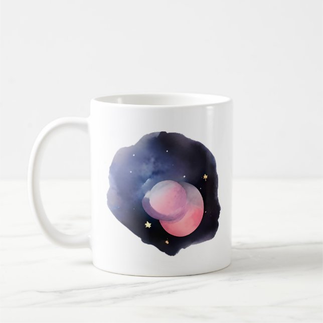 Caneca De Café Eclipse dos Sonhos: Cores Celestiais (Esquerda)