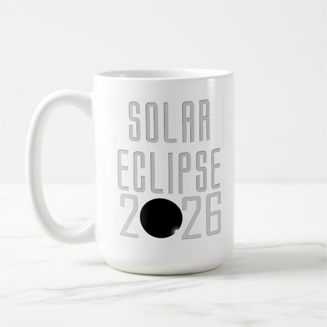 Caneca De Café Eclipse Solar 2026 (Esquerda)
