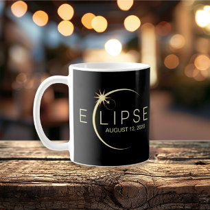 Caneca De Café Eclipse Solar de Astronomia Evento 2026