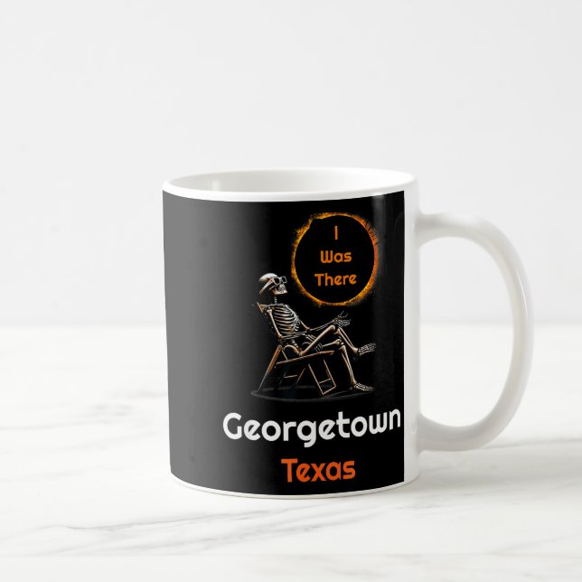 Caneca De Café Eclipse Solar Engraçado Georgetown Texas Lá (Direita)