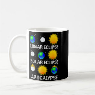 Caneca De Café Eclipse Solar Lunar E Apocalipse Ciência Divertida