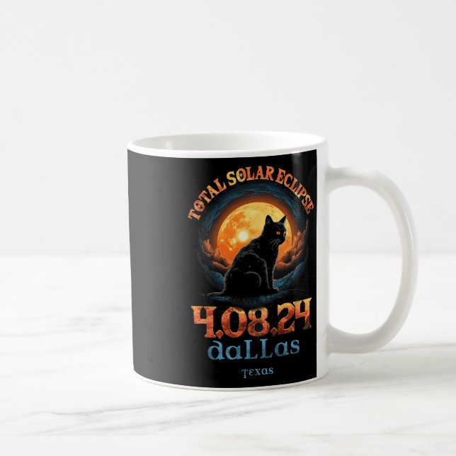 Caneca De Café Eclipse Solar Total 2024 Dallas Texas (Direita)