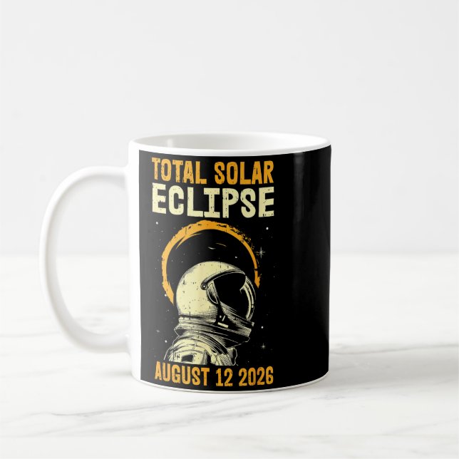 Caneca De Café Eclipse Solar Total Arte 12 de Agosto de 2026 (Esquerda)