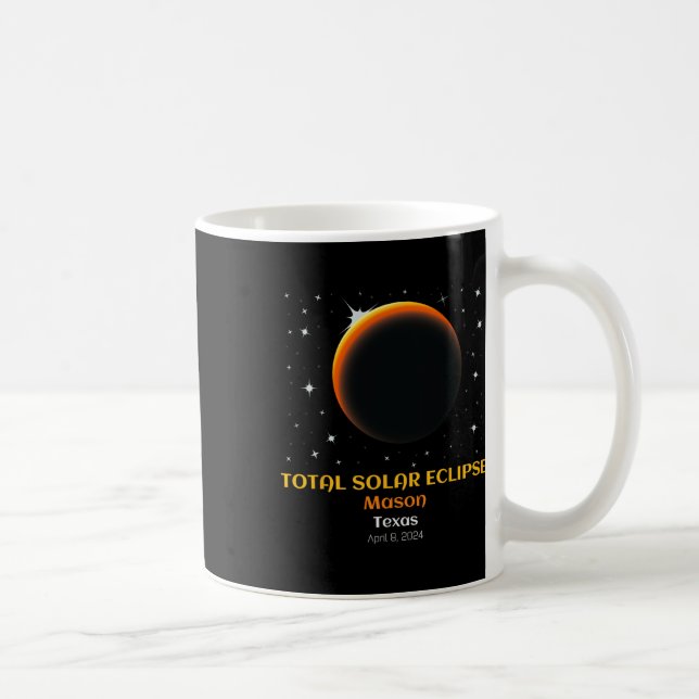 Caneca De Café Eclipse Total do Sol de 8 de Abril (Direita)