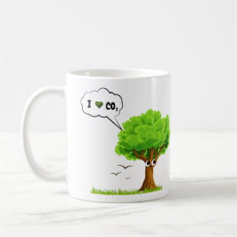 Caneca De Café Eco-Friendly Tree Love CO2 