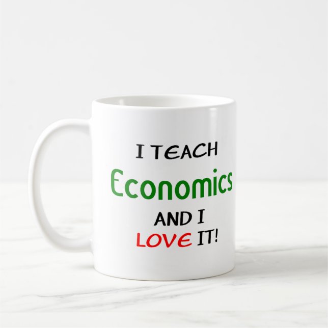 Caneca De Café economia ensina e ama (Esquerda)