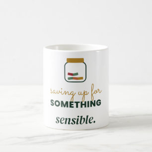 Caneca De Café Economizando para Algo Sensato Pote de Economias