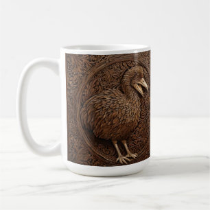 Caneca De Café "Ecos da Extinção: Arte de Madeira Dodo"