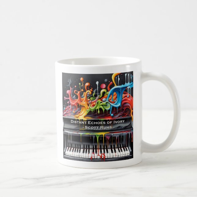 Caneca De Café Ecos Distantes Da Arte Do Cobrir De Marfim (Direita)