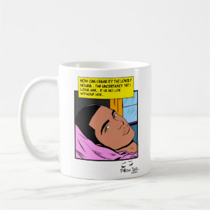 Caneca De Café Ecos Românticos Romance de Corações Solitários Com