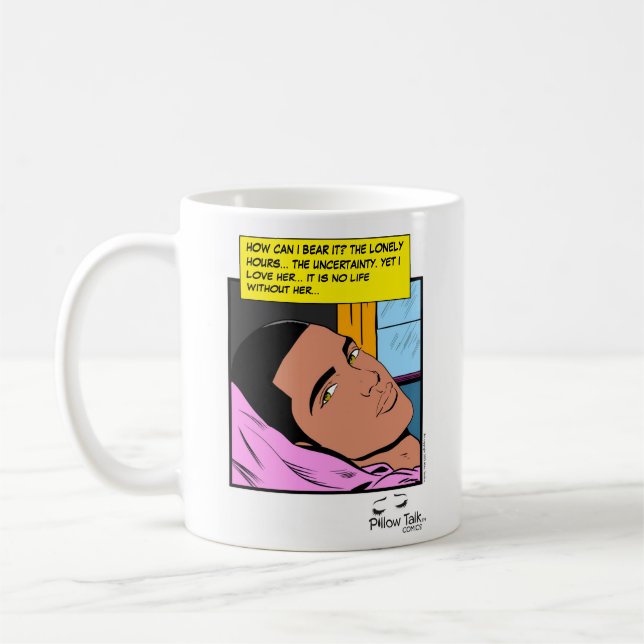 Caneca De Café Ecos Românticos Romance de Corações Solitários Com (Esquerda)