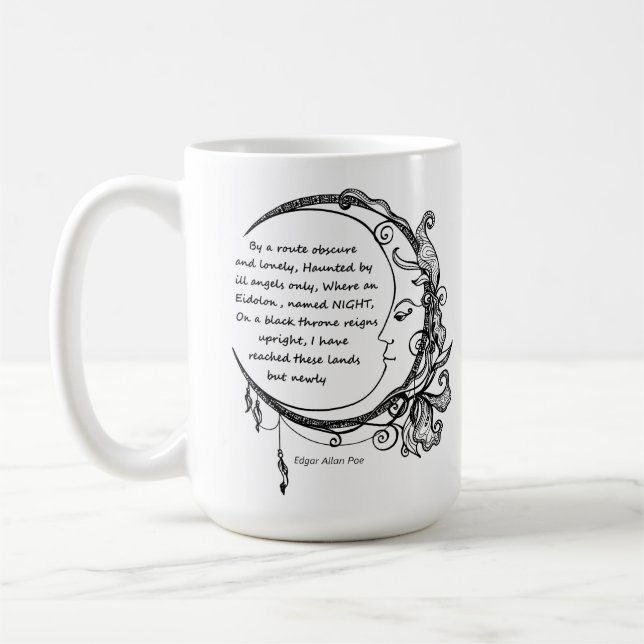 Caneca De Café Edgar Allan Poe Dreamland Dreamland Poem (Esquerda)