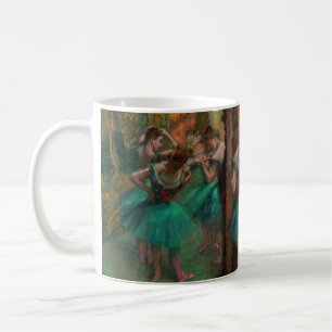 Caneca De Café Edgar Degas - Dançarinas, Rosa e Verde