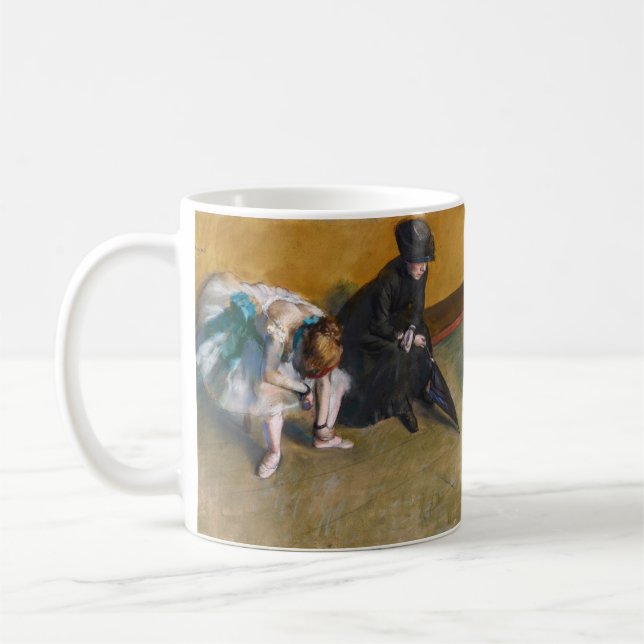 Caneca De Café Edgar Degas - Esperando (Esquerda)