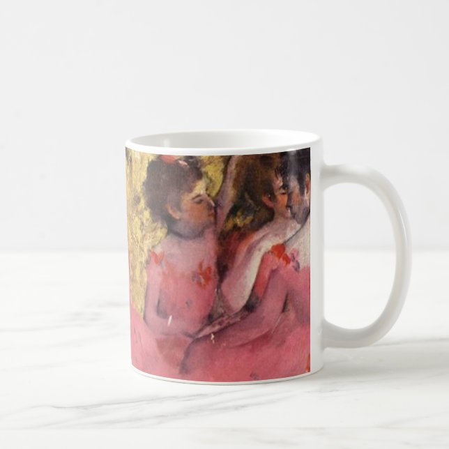 Caneca De Café Edgar Degas O Mug De Dançarinos Rosa (Direita)