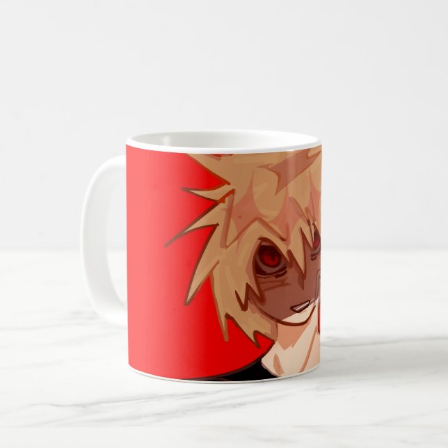 Caneca De Café Edgy Anime Boy Grunge Aesthetic  (Frente Esquerda)