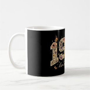 Caneca De Café Edição Limitada de Aniversário de 40 anos Floral 1