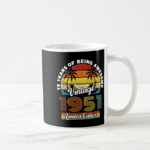 Caneca De Café Edição Limitada Vintage 1951 de 75 Anos de Idade 7