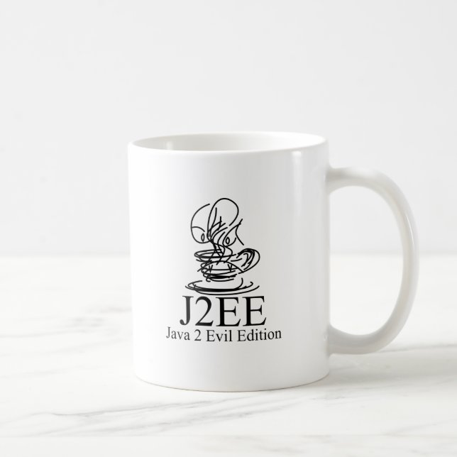 Caneca De Café Edição má de Java 2 (2 logotipos) (Direita)