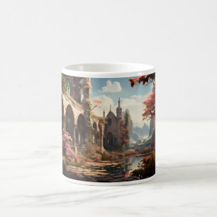 Caneca De Café Edifício Abandonado No Mundo Da Fantasia