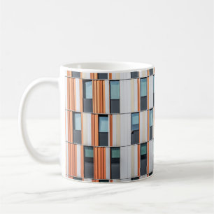 Caneca De Café Edifício branco e laranja