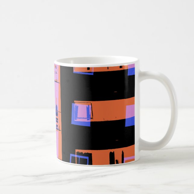 Caneca De Café Edifício de apartamentos na cidade à noite (Direita)