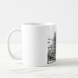 Caneca De Café Edifício de estilo manga | Arquitetura japonesa