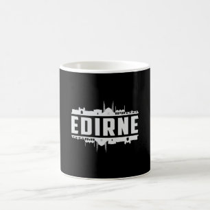 Caneca De Café Edirne Turquia Cidade Skyline Cityscape Funny Gift