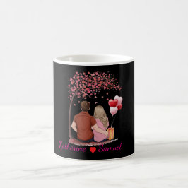 Caneca De Café Editable Photo and Name Simple Photo Valentine's 