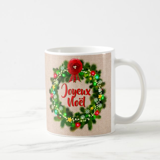 Caneca De Café Editar Texto Tasse de joyeux Noël (Direita)