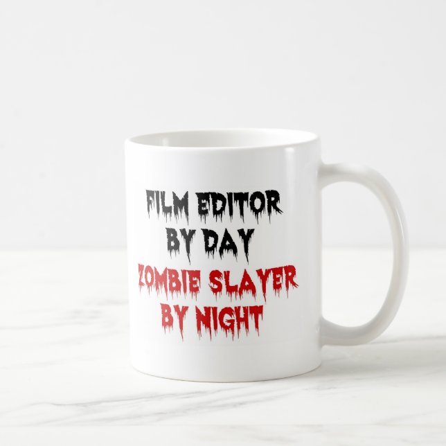 Caneca De Café Editor de Filmes Zombie Slayer (Direita)