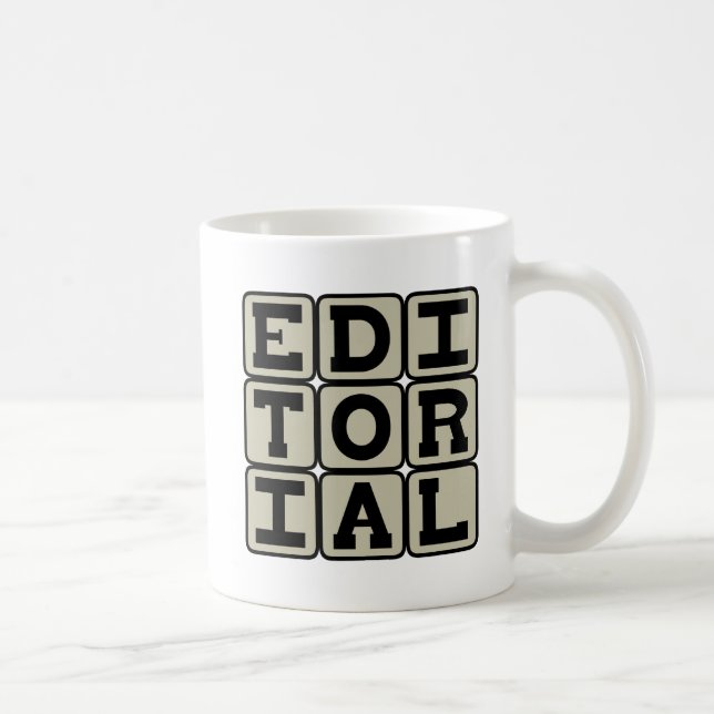 Caneca De Café Editorial, Artigo de Jornal (Direita)