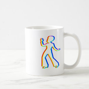 Caneca De Café Edm Tricolor - 70 Dançarina Feminina - Glitch - Ra