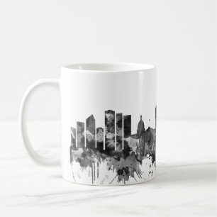 Caneca De Café Edmonton Canada Skyline BW