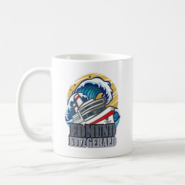 Caneca De Café Edmund Fitzgerald | Tribute to the Legendary Ship (Esquerda)