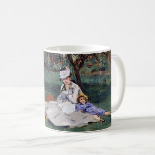 Caneca De Café Edouard Manet - A família Monet no seu jardim