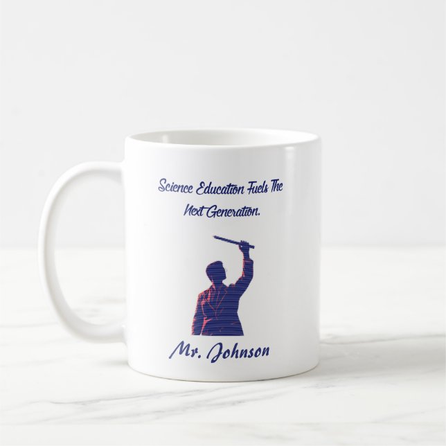 Caneca De Café Educação Científica Impulsiona Inovadores da Próxi (Esquerda)