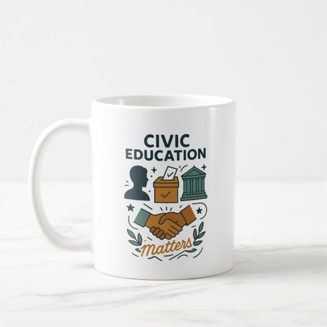 Caneca De Café Educação Cívica Importa  (Esquerda)